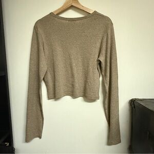 OZMA of California, LIA TOP (Regen Silk Noil Jersey)
Size XXL, tea color.